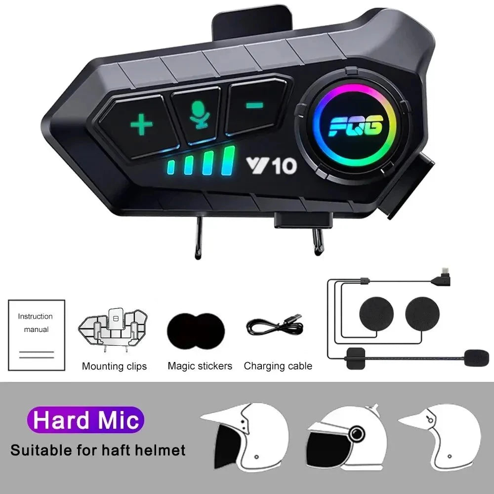 Revolutionary Bluetooth 5.3 Helmet Headset - Wireless, Waterproof, and Perfect for Hands-Free Calls and Music on Your Motorcycle!