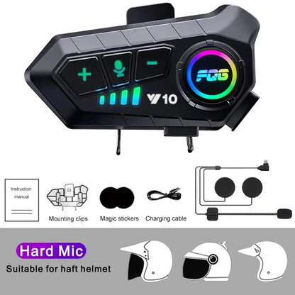 Revolutionary Bluetooth 5.3 Helmet Headset - Wireless, Waterproof, and Perfect for Hands-Free Calls and Music on Your Motorcycle!