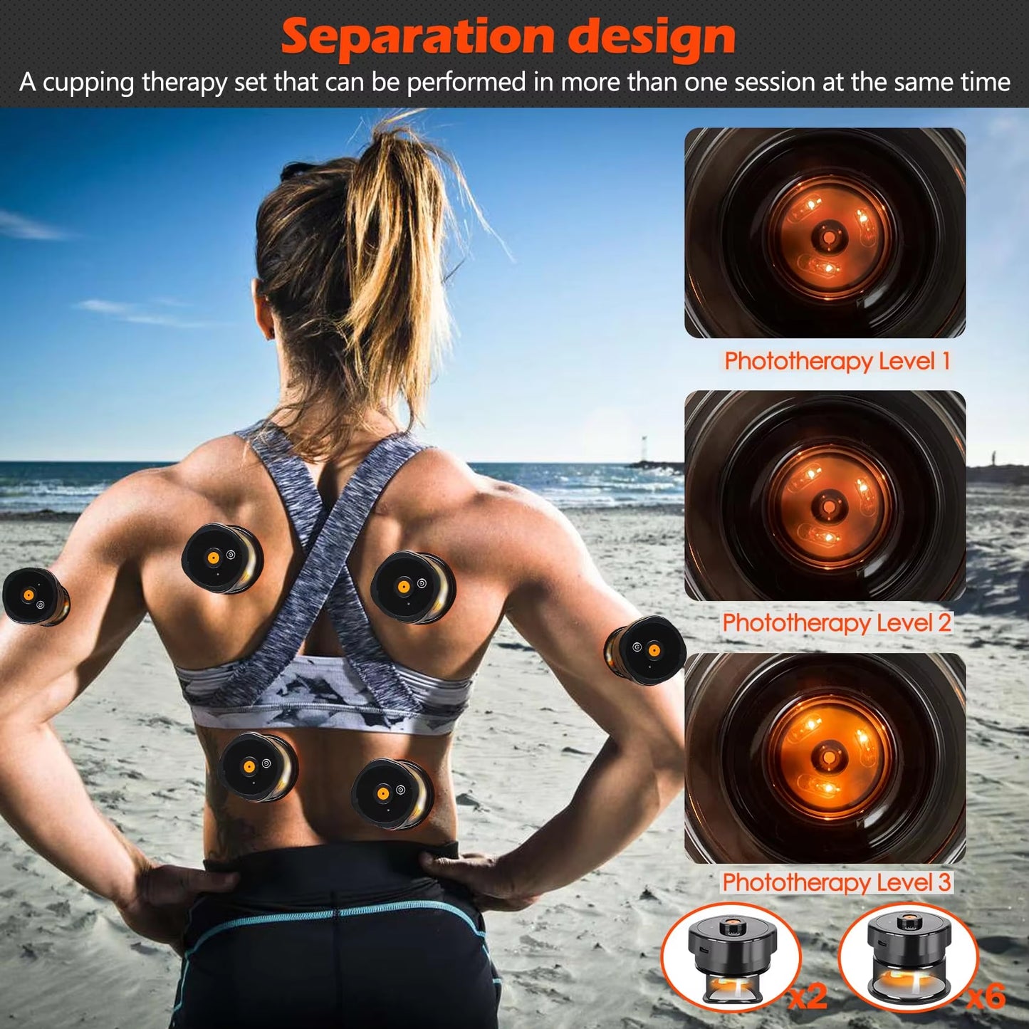 Transform Your Body with the Ultimate 4-in-1 Electric Cupping Massager: 8 Cups, Gua Sha & EMS for Effective Cellulite Reduction and Fat Burning