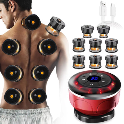 Transform Your Body with the Ultimate 4-in-1 Electric Cupping Massager: 8 Cups, Gua Sha & EMS for Effective Cellulite Reduction and Fat Burning