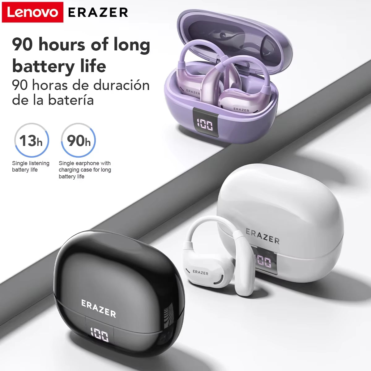 AI-Powered Translation Earphones – High-Fidelity ASMR & Digital Power Display