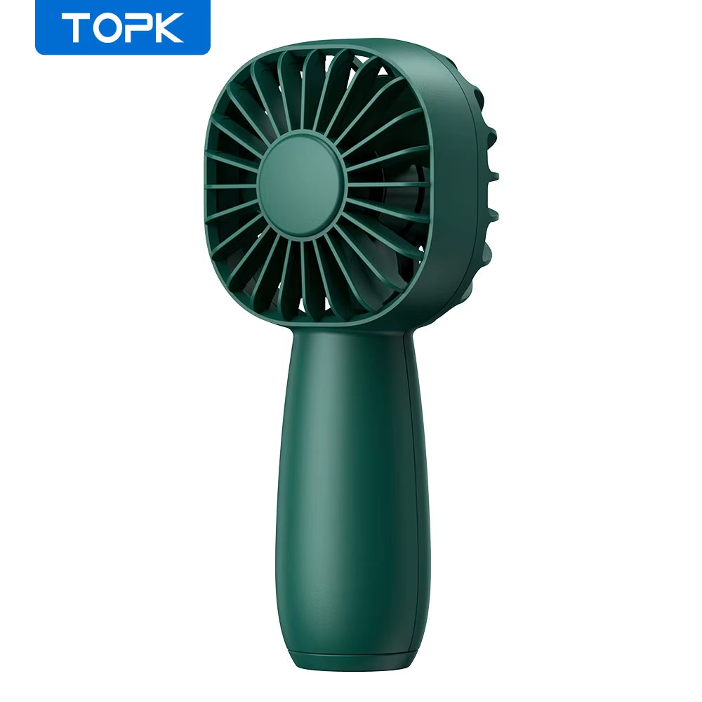 Stay Cool Anywhere with the 1800mAh Mini Portable USB Electric Fan - Rechargeable Handheld Fan with 3 Speed Options for Ultimate Comfort