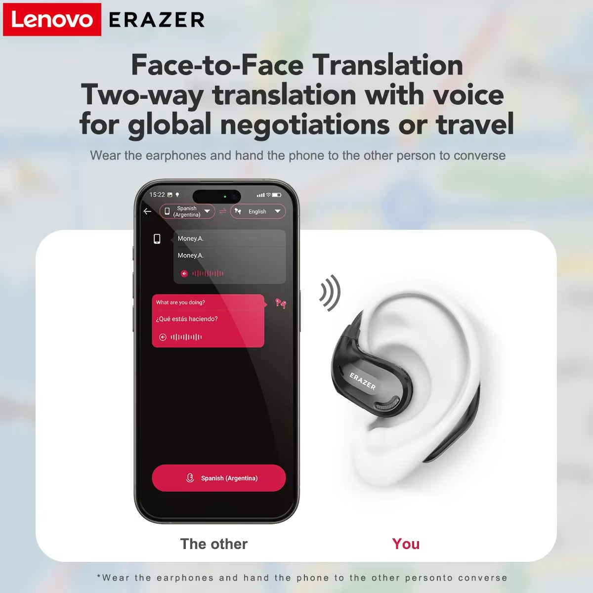 AI-Powered Translation Earphones – High-Fidelity ASMR & Digital Power Display
