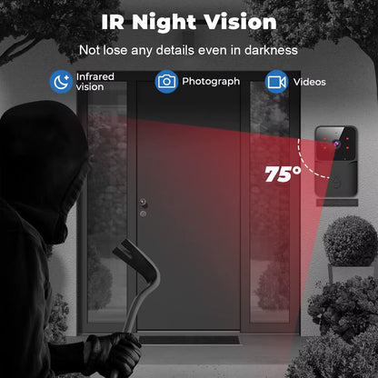 Smart WiFi Video Doorbell — Tuya Compatible with Alexa & Google Assistant