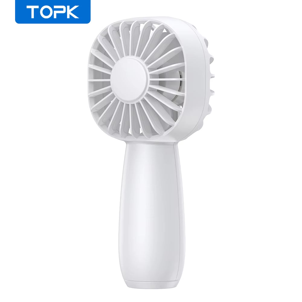 Stay Cool Anywhere with the 1800mAh Mini Portable USB Electric Fan - Rechargeable Handheld Fan with 3 Speed Options for Ultimate Comfort
