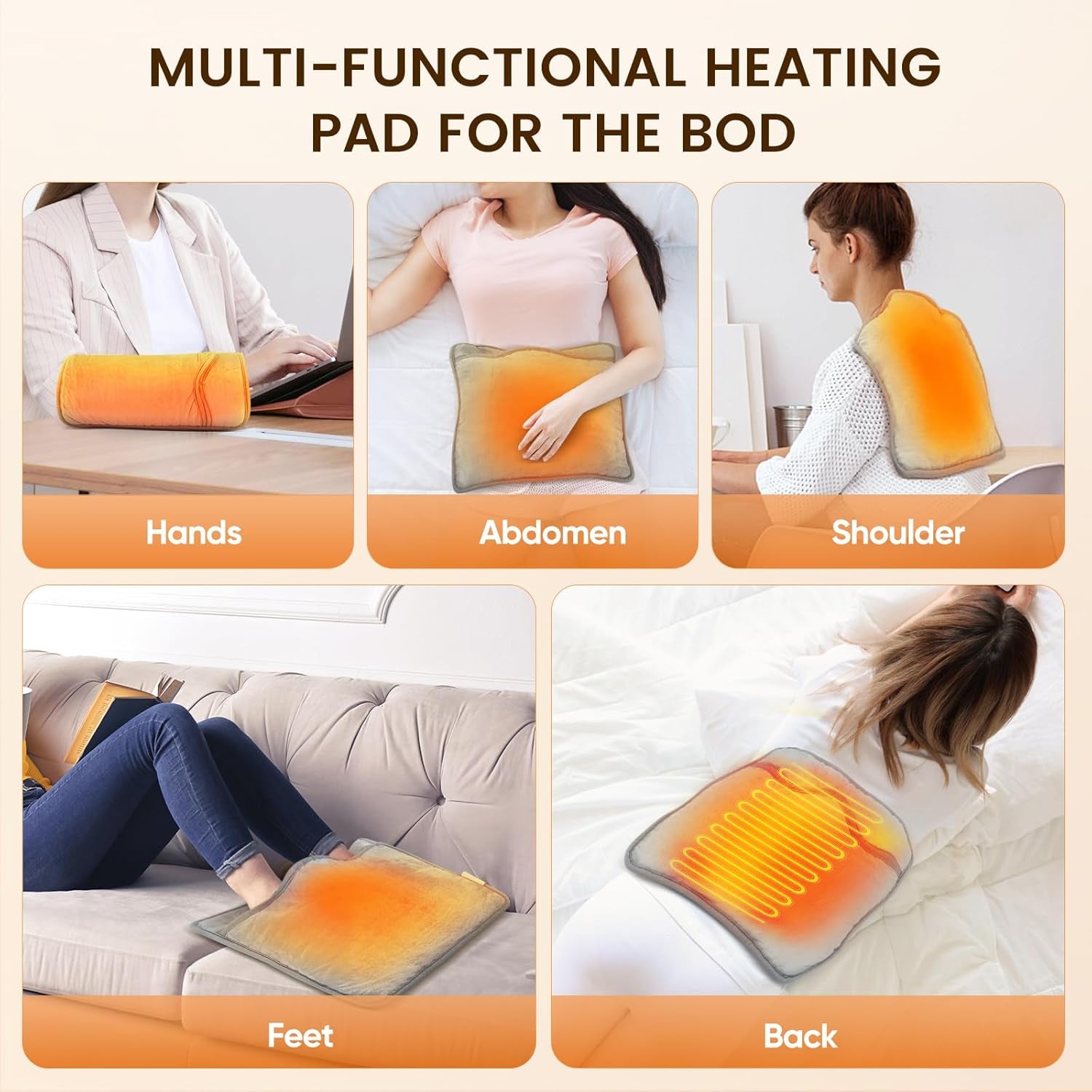 Ultra-Soft Heated Foot Warmer – 9-Level Thermal Therapy for Full-Body Relief
