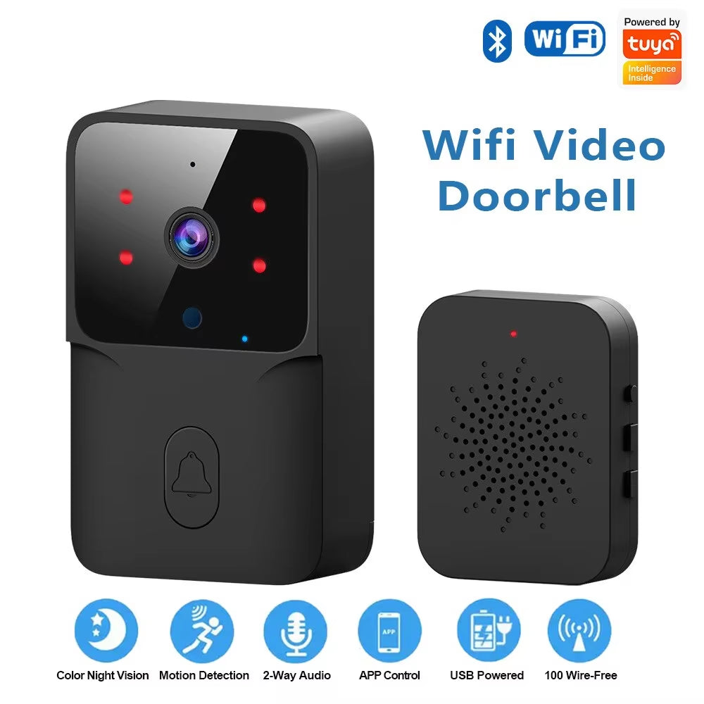 Smart WiFi Video Doorbell — Tuya Compatible with Alexa & Google Assistant