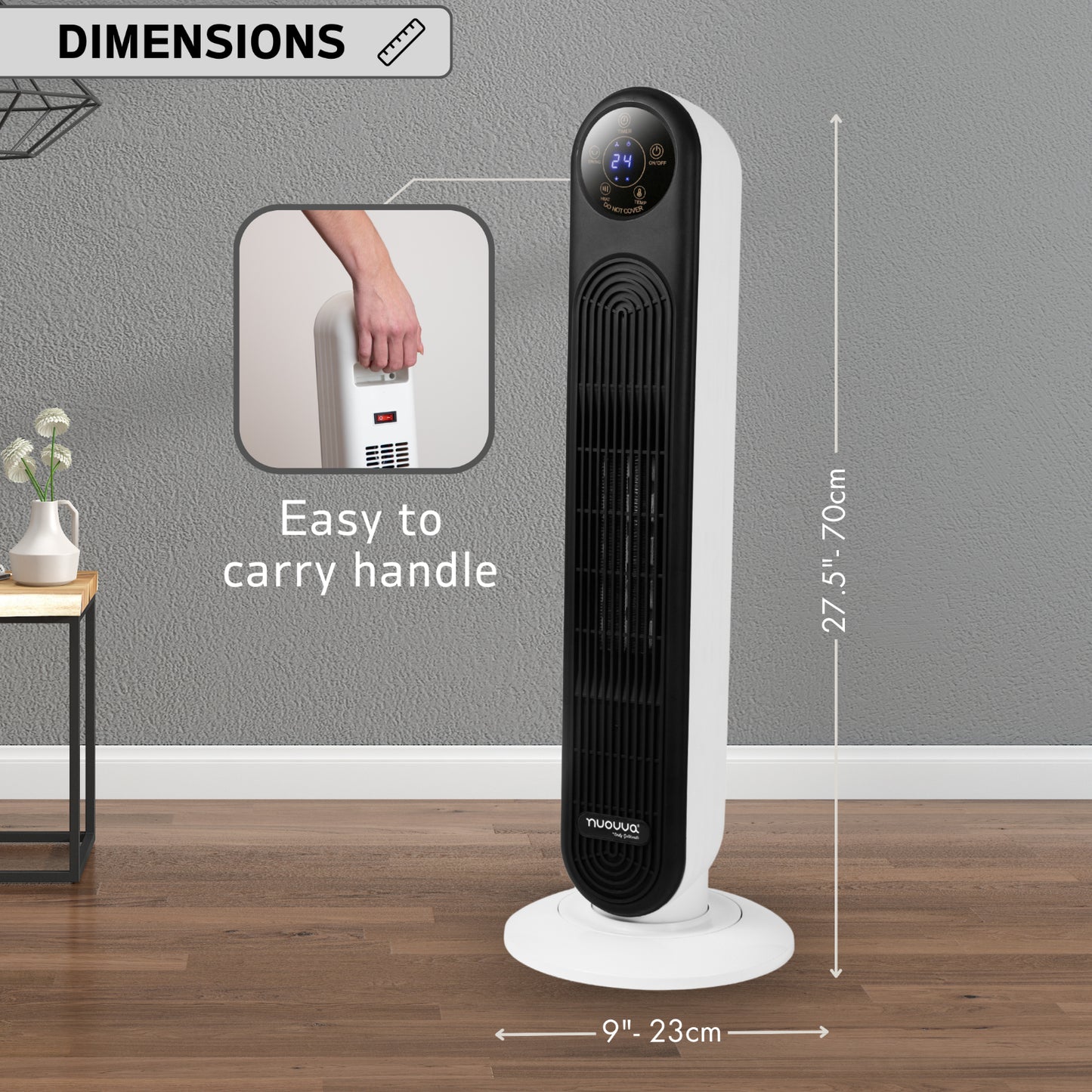 Nuovva Energy-Efficient Ceramic Tower Fan and Heater