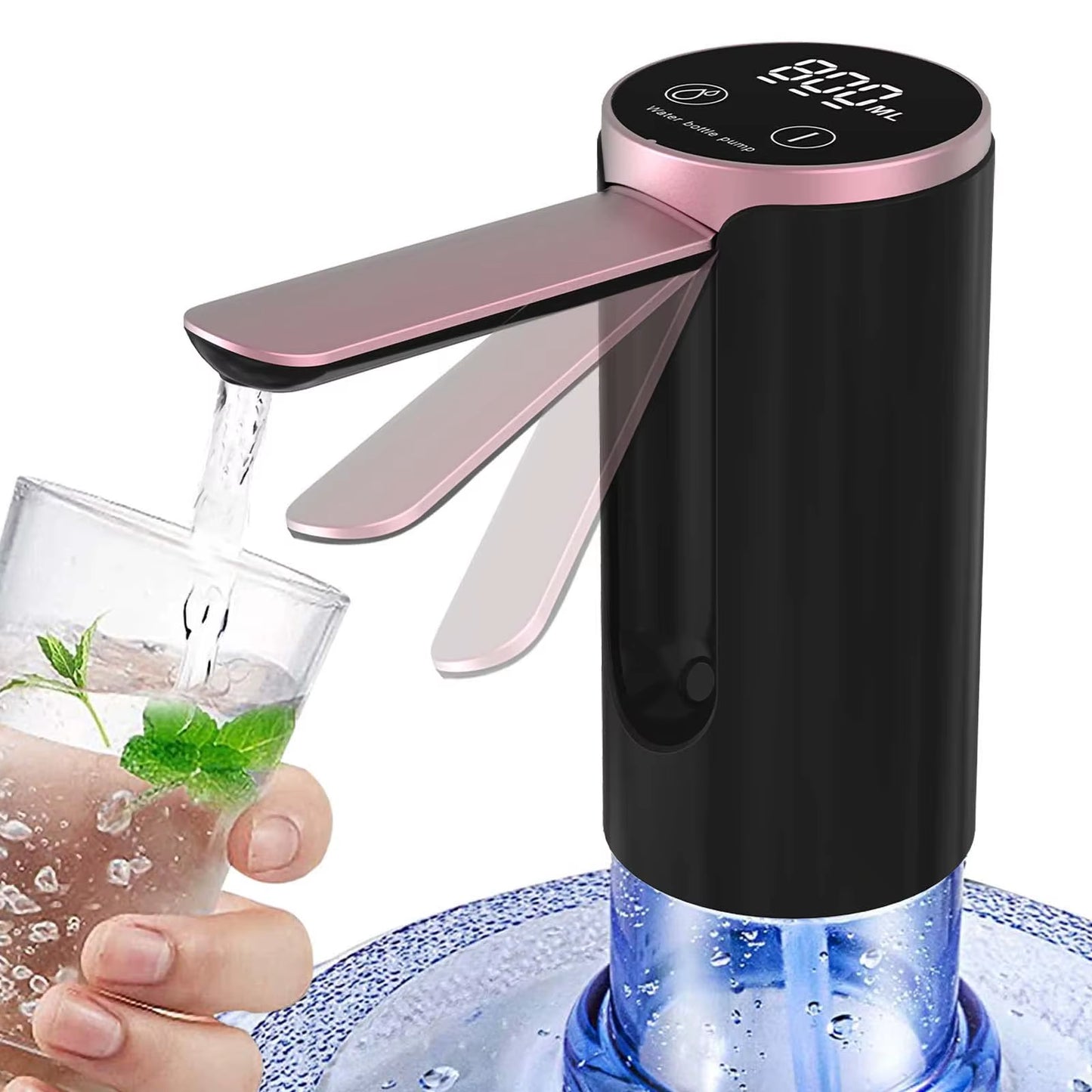 Smart LED Foldable Water Dispenser – Touch Control & Precision Volume