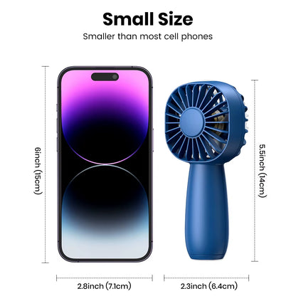 Stay Cool Anywhere with the 1800mAh Mini Portable USB Electric Fan - Rechargeable Handheld Fan with 3 Speed Options for Ultimate Comfort