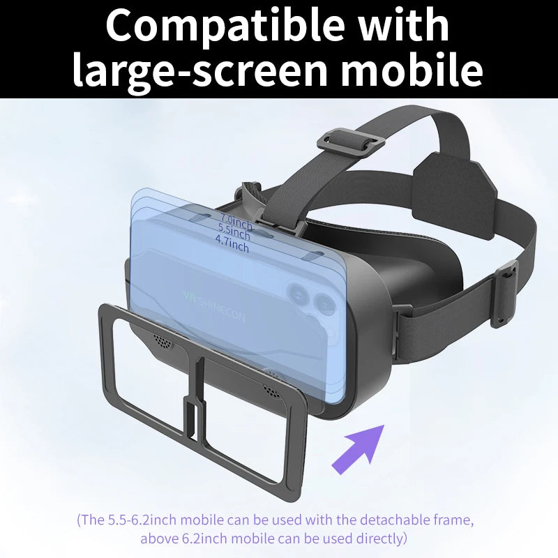 Pro-Vision VR Helmet – Ultra-HD 3D Virtual Reality Glasses for Mobile
