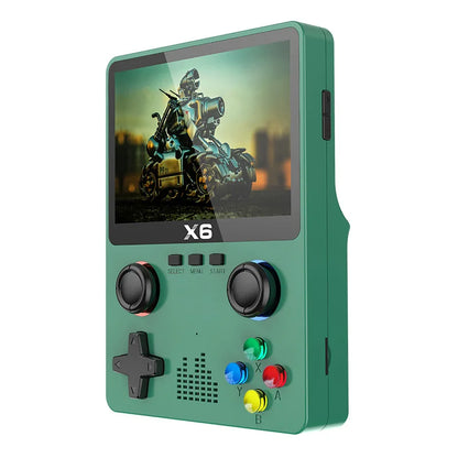 D007 Plus/X6: Ultimate 3.5" IPS Dual Joystick Handheld Game Console with 10,000+ Retro Games