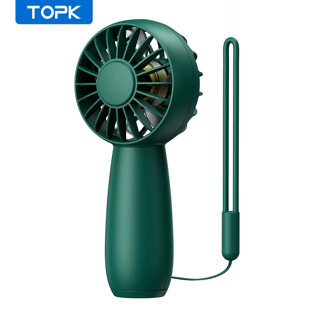 Stay Cool Anywhere with the 1800mAh Mini Portable USB Electric Fan - Rechargeable Handheld Fan with 3 Speed Options for Ultimate Comfort
