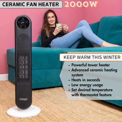 Nuovva Energy-Efficient Ceramic Tower Fan and Heater