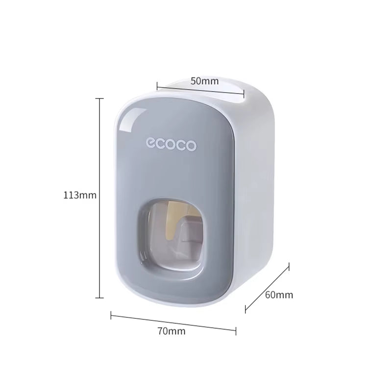 Hands-Free Automatic Toothpaste Dispenser & Wall-Mount Organiser