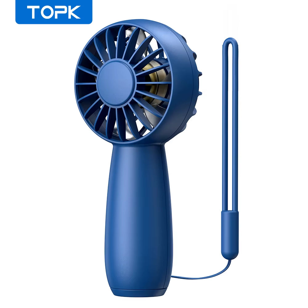Stay Cool Anywhere with the 1800mAh Mini Portable USB Electric Fan - Rechargeable Handheld Fan with 3 Speed Options for Ultimate Comfort