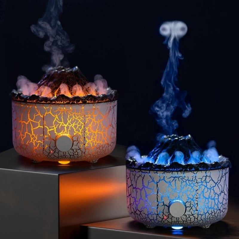 Transform Your Space with the New Creative Volcano Humidifier Aromatherapy Machine - Experience the Magic of Jellyfish Air Flame Diffusion!