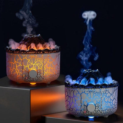 Transform Your Space with the New Creative Volcano Humidifier Aromatherapy Machine - Experience the Magic of Jellyfish Air Flame Diffusion!