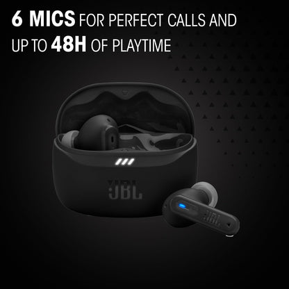 Tune Beam 2 Wireless Noise Cancelling Bluetooth Earbuds – 48 Hours Playtime, IP54 Water & Dust Resistant, Multi-Point Connection – Sleek Black Design for Ultimate Sound Experience