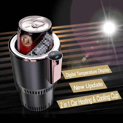 Stay Cozy on the Go: Intelligent 2-in-1 Car Cup Warmer and Cooler with Smart Display