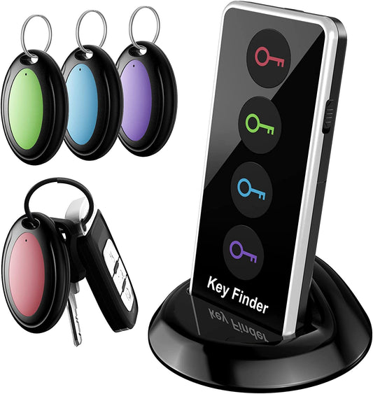 Ultimate Key Locator: Find Lost Remotes & More with 131Ft Range, LED Light & 4 Noise-Making Tags