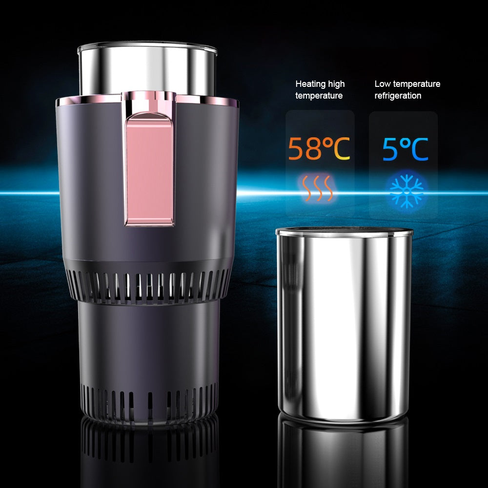 Stay Cozy on the Go: Intelligent 2-in-1 Car Cup Warmer and Cooler with Smart Display