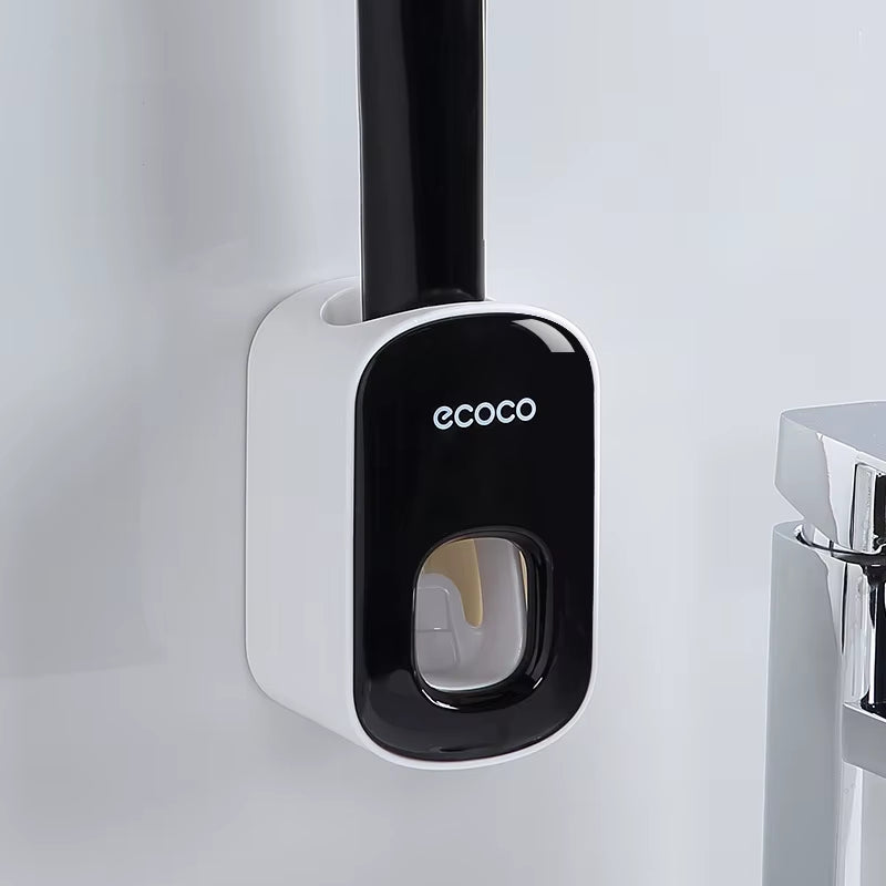 Hands-Free Automatic Toothpaste Dispenser & Wall-Mount Organiser