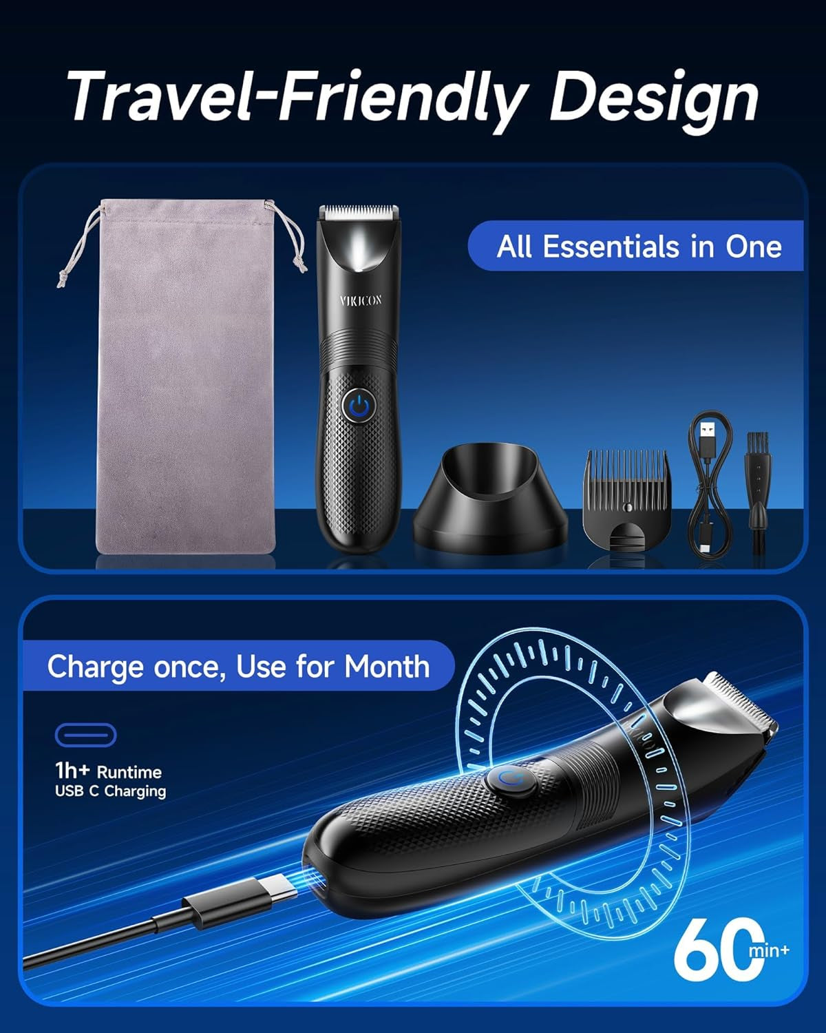 The Precision Pro Body Groomer – Waterproof Ceramic Blade Trimmer