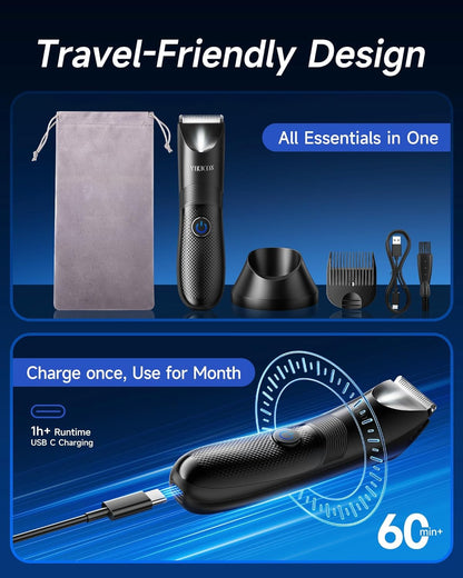 The Precision Pro Body Groomer – Waterproof Ceramic Blade Trimmer
