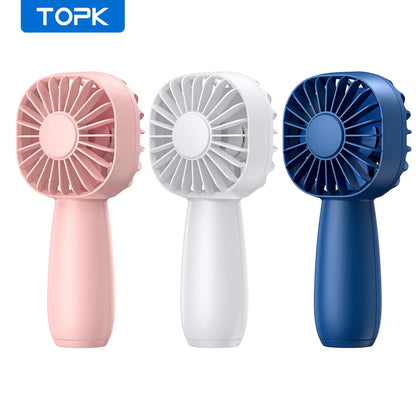 Stay Cool Anywhere with the 1800mAh Mini Portable USB Electric Fan - Rechargeable Handheld Fan with 3 Speed Options for Ultimate Comfort