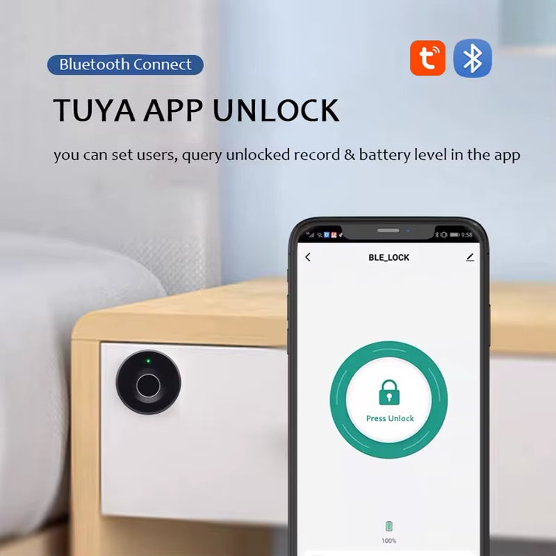 Revolutionize Your Security with the Smart Fingerprint Drawer Lock - Tuya Enabled and Biometric Access