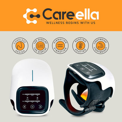 Wireless Knee Massager – Heated, Rechargeable, Adjustable Brace with Smart Vibration, & Gentle Light – Cordless Comfort Device for Knees & Joints – Portable Relaxation Equipment