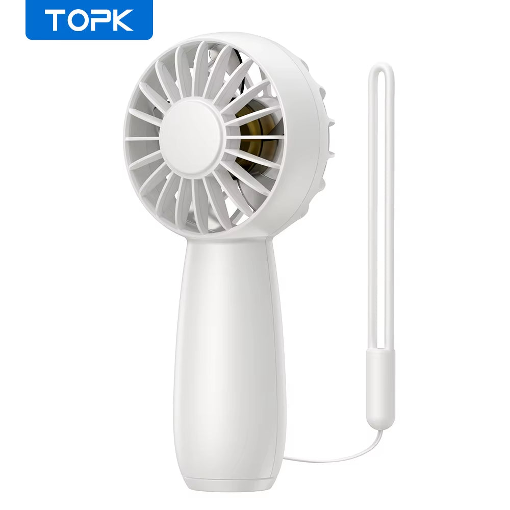 Stay Cool Anywhere with the 1800mAh Mini Portable USB Electric Fan - Rechargeable Handheld Fan with 3 Speed Options for Ultimate Comfort