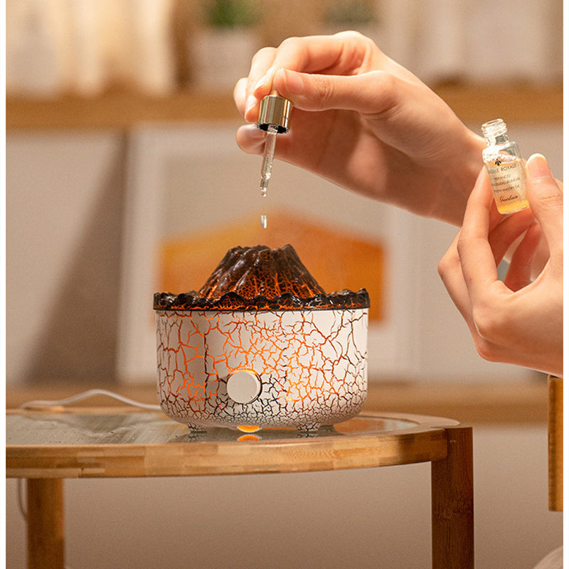 Transform Your Space with the New Creative Volcano Humidifier Aromatherapy Machine - Experience the Magic of Jellyfish Air Flame Diffusion!