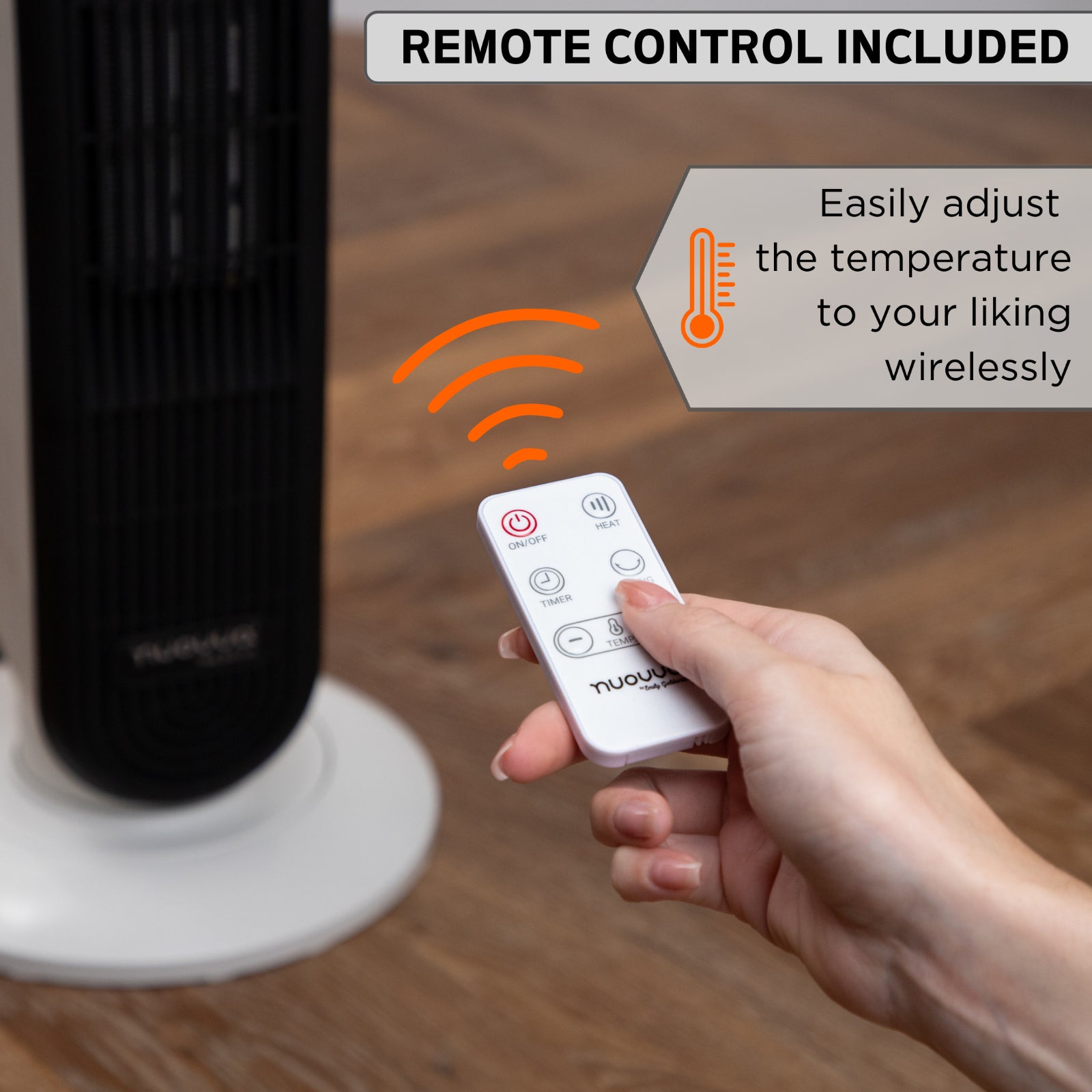 Nuovva Energy-Efficient Ceramic Tower Fan and Heater
