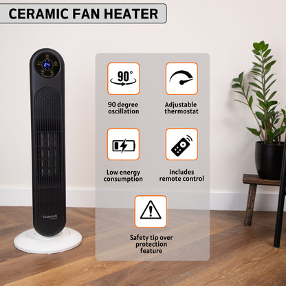 Nuovva Energy-Efficient Ceramic Tower Fan and Heater