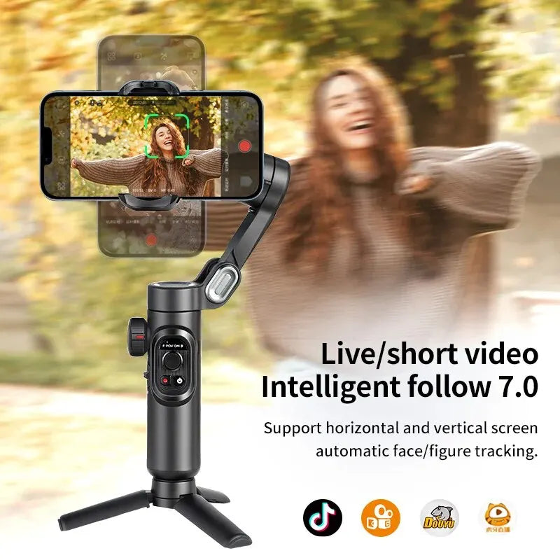 Capture Every Moment with the VlogPro™ SmartXE: The Ultimate 3-Axis AI Face-Tracking Gimbal & Smartphone Stabiliser