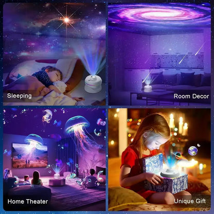 LED Night Light Galaxy Star Projector 4K HD 13 in 1 Planetarium Projector 360° Rotation for Bedroom Decor 