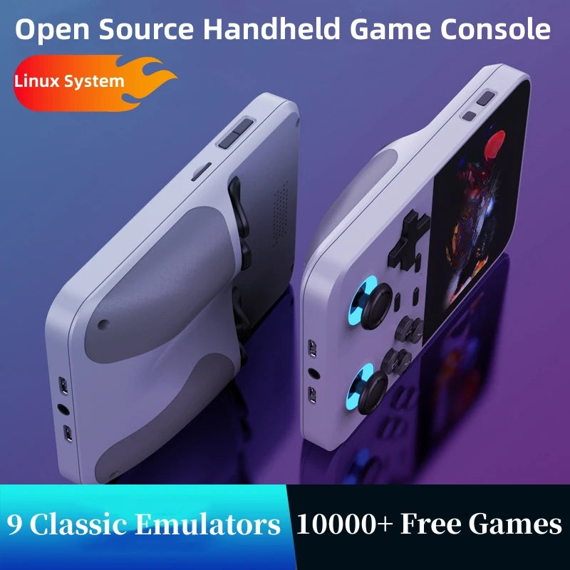 D007 Plus/X6: Ultimate 3.5" IPS Dual Joystick Handheld Game Console with 10,000+ Retro Games