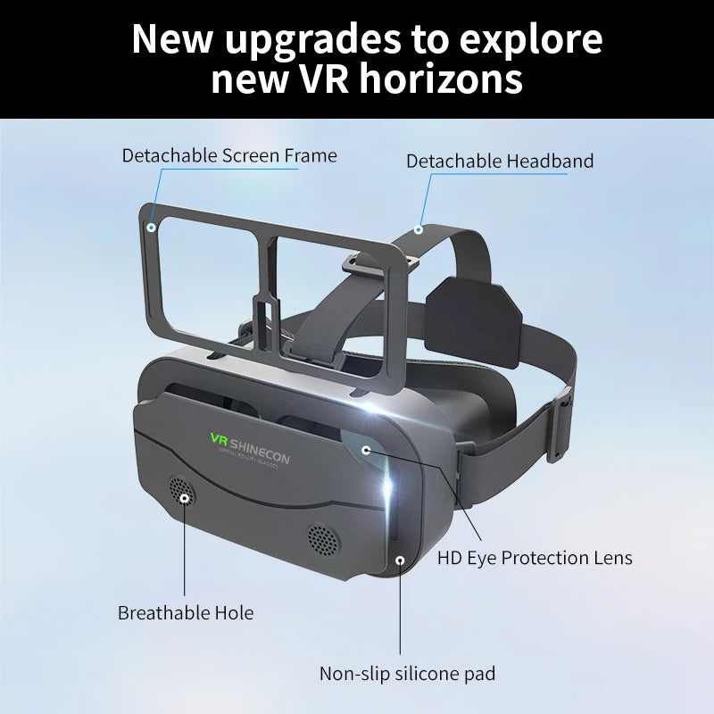 Pro-Vision VR Helmet – Ultra-HD 3D Virtual Reality Glasses for Mobile
