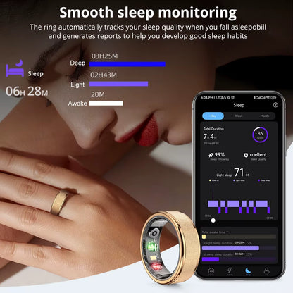 NovaRing™ R10: Professional Smart Ring with Health Tracking & Portable Charging Case