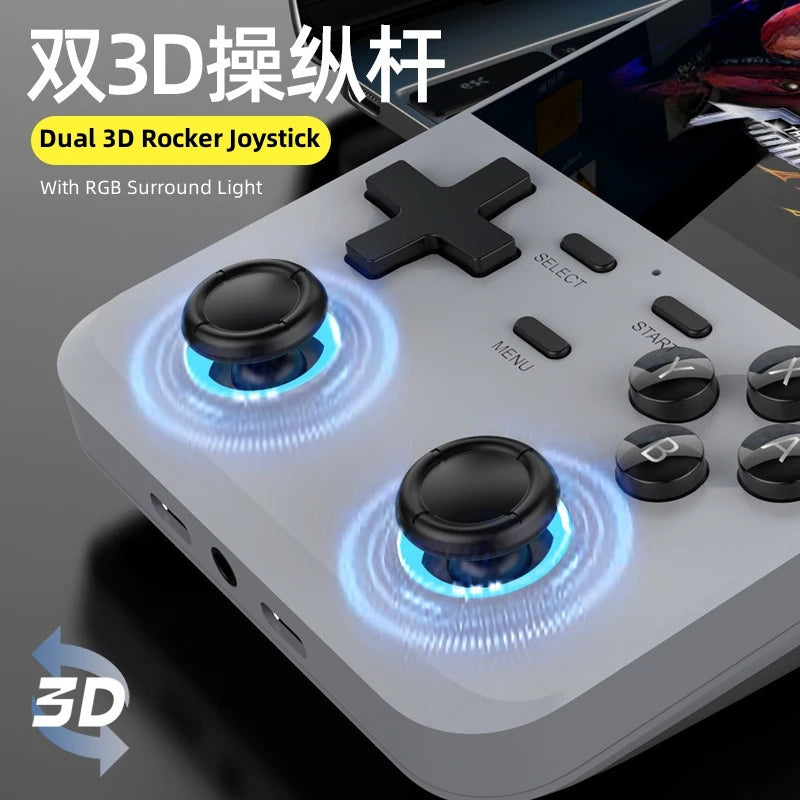 D007 Plus/X6: Ultimate 3.5" IPS Dual Joystick Handheld Game Console with 10,000+ Retro Games