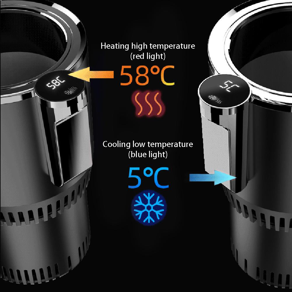 Stay Cozy on the Go: Intelligent 2-in-1 Car Cup Warmer and Cooler with Smart Display