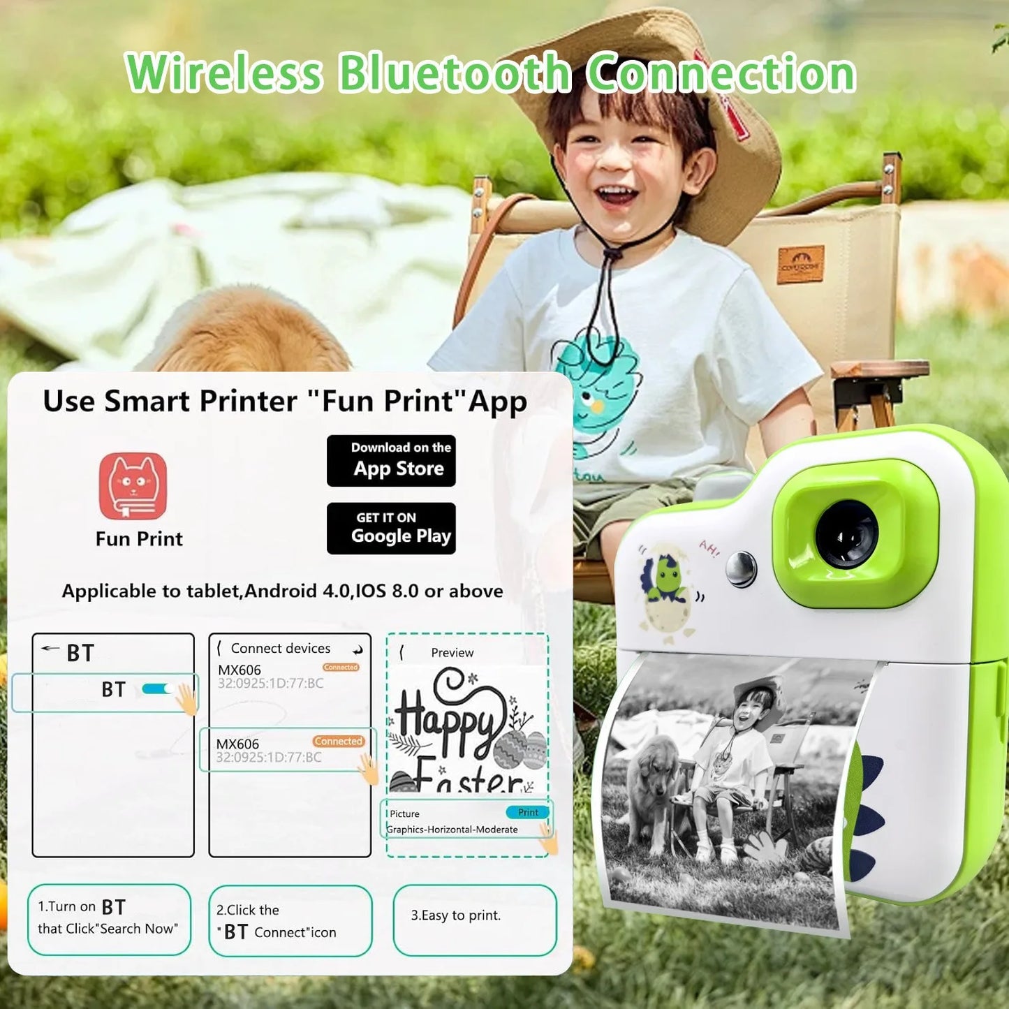 MyFirstShot™ Instant Print Camera – Zero-Ink Digital Camera for Kids
