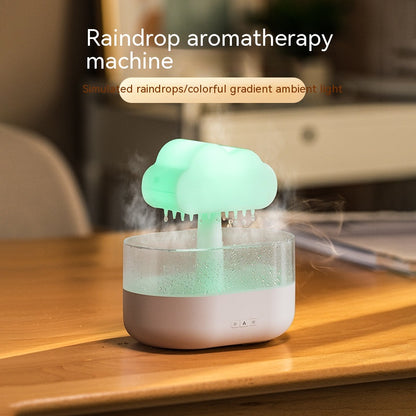 Transform Your Space with the Rain Cloud Night Light Humidifier – A Soothing Aromatherapy Experience with Colorful LED Lights and Gentle Rain Sounds