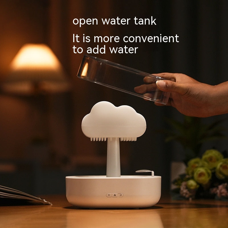 Transform Your Space with the Rain Cloud Night Light Humidifier – A Soothing Aromatherapy Experience with Colorful LED Lights and Gentle Rain Sounds