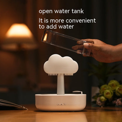 Transform Your Space with the Rain Cloud Night Light Humidifier – A Soothing Aromatherapy Experience with Colorful LED Lights and Gentle Rain Sounds