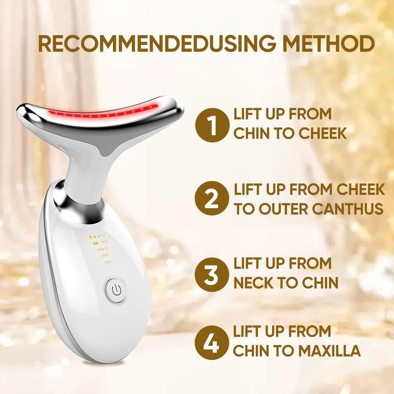 Revitalize Your Skin with the Electric Face Massager - High Frequency Vibration Device for Firming and Wrinkle Removal with 3 Light Modes