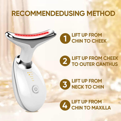 Revitalize Your Skin with the Electric Face Massager - High Frequency Vibration Device for Firming and Wrinkle Removal with 3 Light Modes