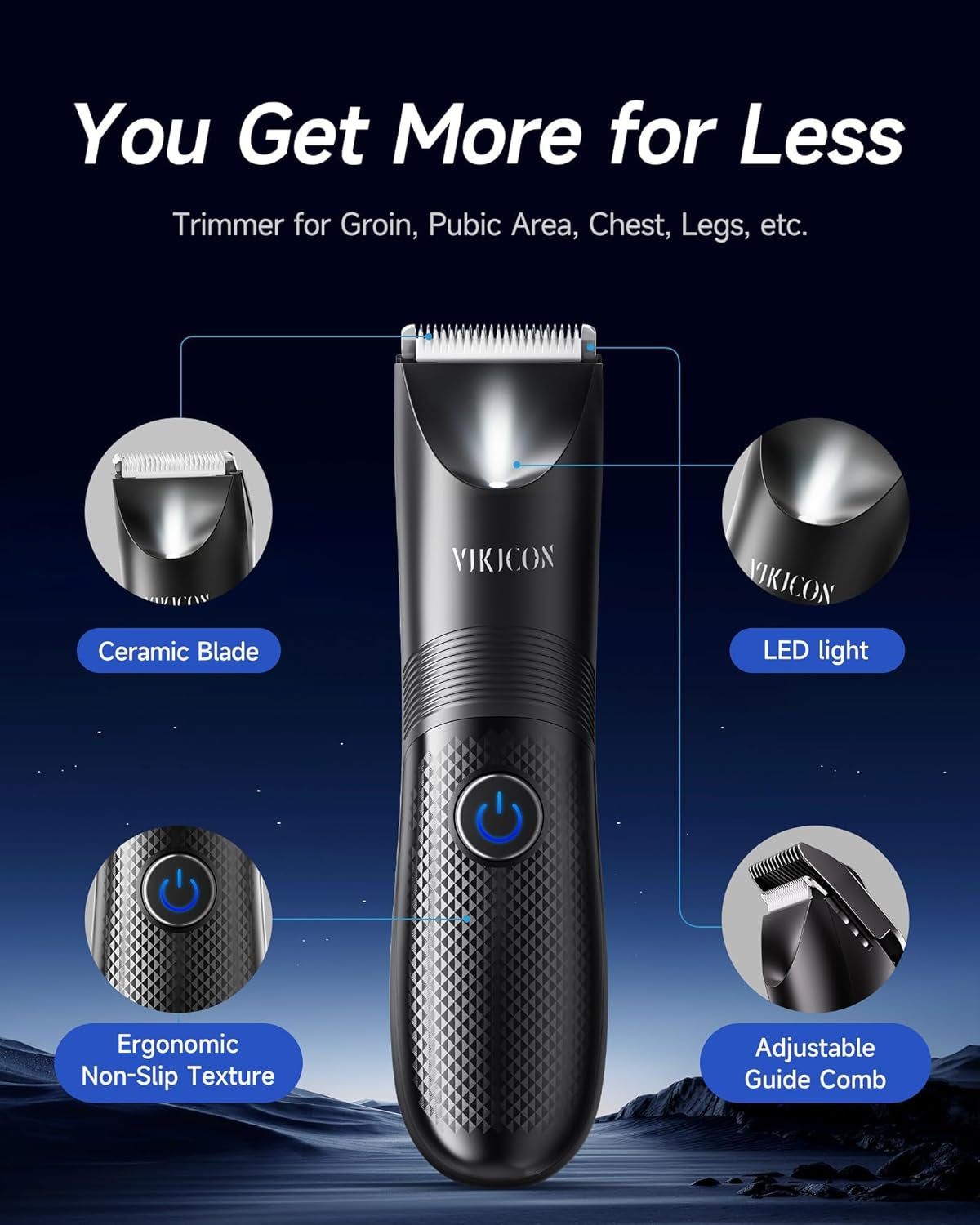 The Precision Pro Body Groomer – Waterproof Ceramic Blade Trimmer
